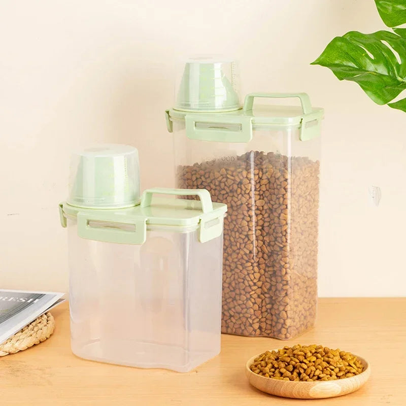 Dog Food Box Cat Food Storage Cat Feeder Bucket Pet Feed Container Food Storage Barrel Pet Food Container Airtight Sealing Box