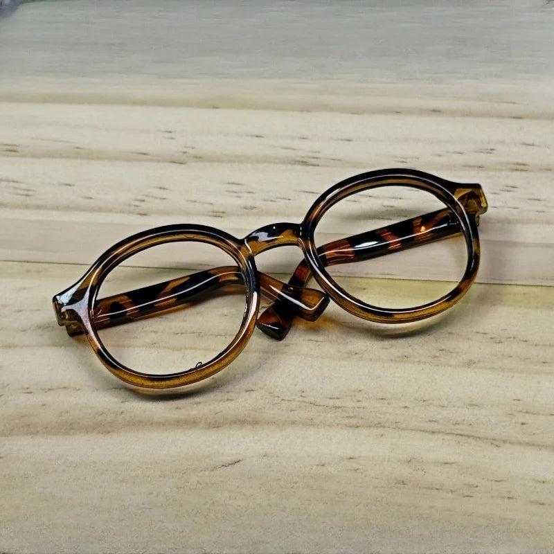 LABUBU 17cm Doll 6.5cm Transparent Glasses Stylish Sunglasses for 1/8 -1/4 BJD Doll Accessories