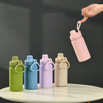 350ml Stainless Steel Sports Water Bottle, 316 Stainless Steel Sports Handle Cover, Outdoor Sports Insulated Thermos