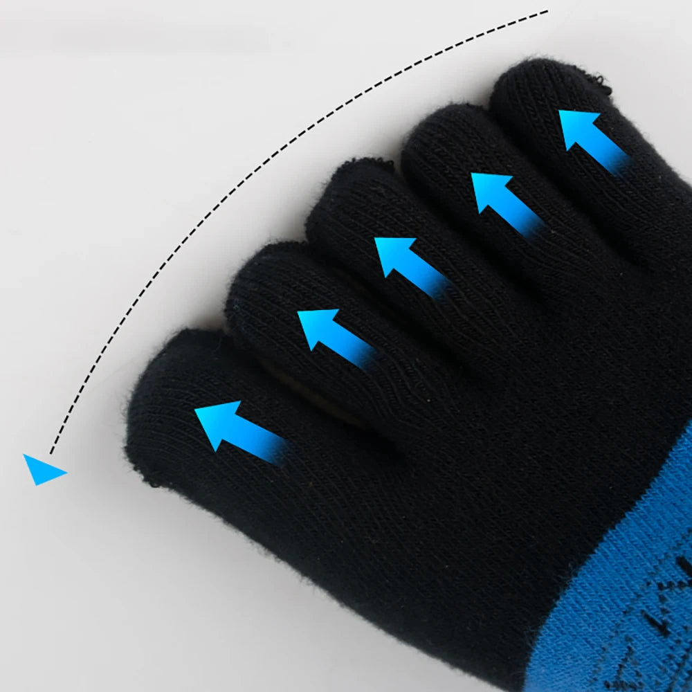 1 Double Running Five Finger Socks Summer Thin Breathable Sports Socks Off-road Running Professional Sports Quick Drying Socks