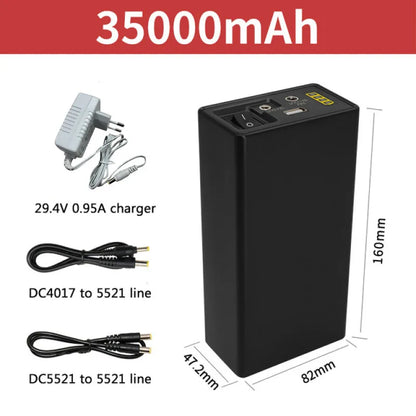 12V Power Bank 24V 18650  Rechargeable Lithium Battery 5V 24V Power Bank Auxiliary 44800Mah Power Bank 12V Mobile Power Supply