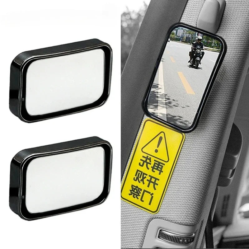 2Pcs Car Convex HD Mirror for Back Passenger Adjustable Self-Adhesive Blind Spot Rear View Mirror Wide Angle Rearview Mirror