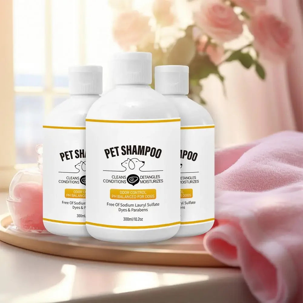 Gentle Dog Shampoo Pet Shampoo Body Wash Cat Shampoo Shower Gel Pet Wash Odor Eliminating Natural Deodorizing Shampoo Dog Bath
