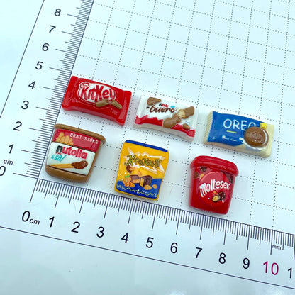 Resin Miniature Refrigerator Cartoon Snacks Refrigerator Magnets Home Decor Magnets Food Decor Magnets
