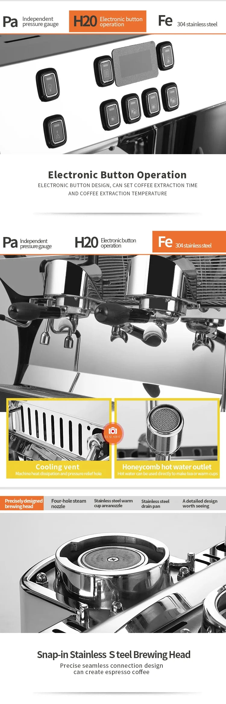 Germany Express Semi Auto Barista Commercial Espresso Expobar Maker Commercial Made in China Coffee Machine