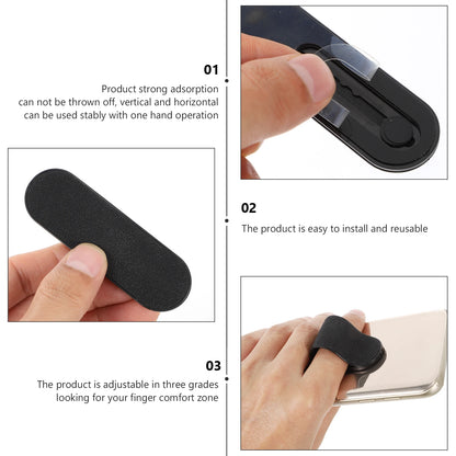 Adjustable Phone Ring Holder Cell Phone Stand Portable Finger Strap Handheld Mobile Phone Grip Adhesive Phone Holder Kickstand