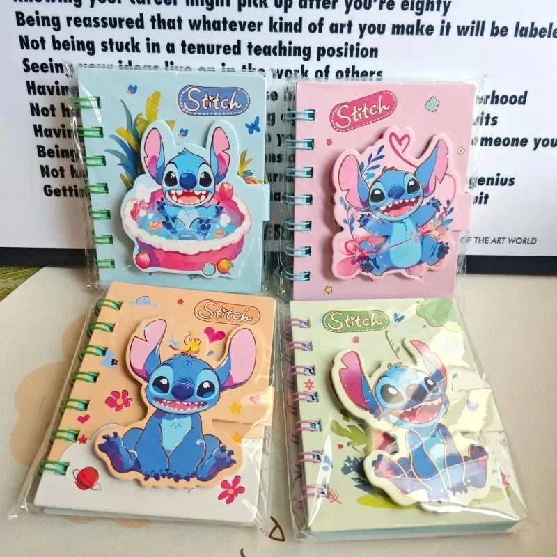 Stitch Notebook lovable Anime Cartoon School Supplies Portable Diary Fashion Office Supplies Coil Book Children  Gift