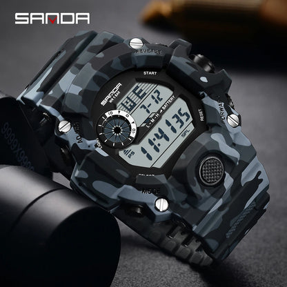 SANDA 2183 Fashion Military Student Electronic Watch Multi functional Timer Waterproof LED Student Electronic Digital Watch