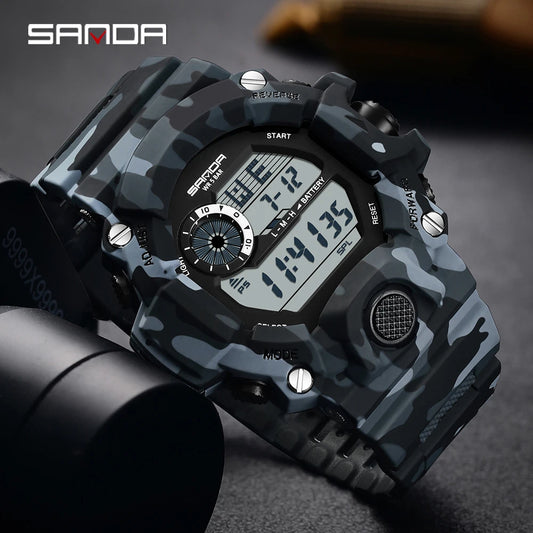 SANDA 2183 Fashion Military Student Electronic Watch Multi functional Timer Waterproof LED Student Electronic Digital Watch