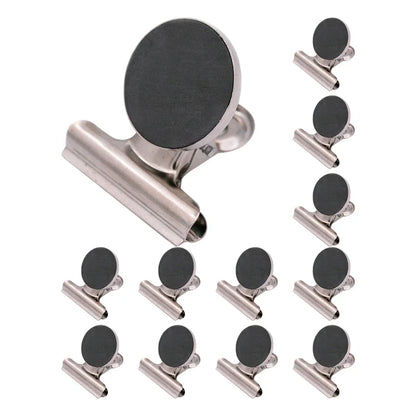 12/60pcs Fridge Strong Clips Magnets Scratch Free Detailed List Display Fastener Powerful Magnetic Paper Clip for Refrigerator