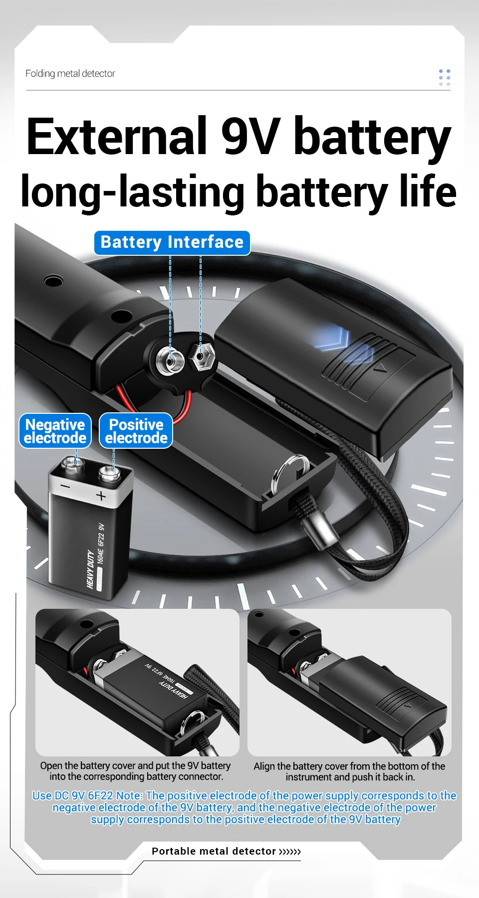 Metal Detectors ANENG DM3005B Handheld Portable High Sensitivity Metal Detector Underground Underwater Metal Finder Test Tools