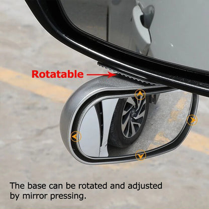 Universal Car Mirror 360 Degree Adjustable Wide Car Mirror HD Glass Wide Angle Side Rear Blind Spot Parking Auxiliary Mirror
