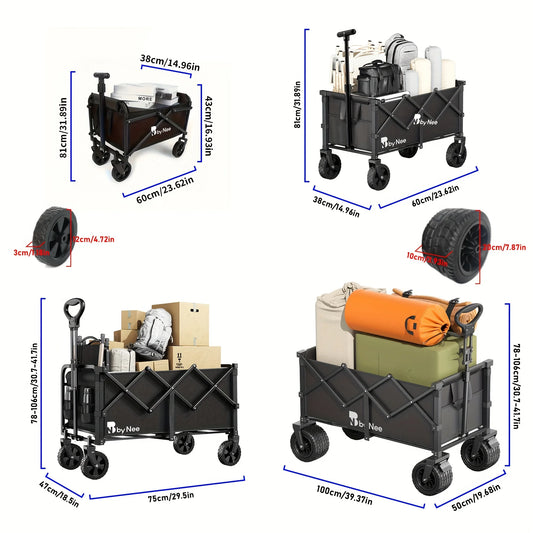 Large-capacity camping vehicle,  multi-functional portable vehicle for camping, gardening and beach shopping.