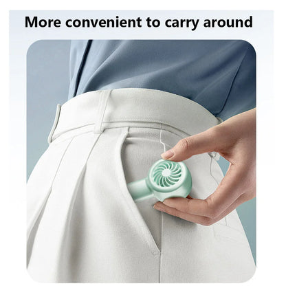 Portable Handheld Fan Small Cooling Fan USB Rechargeable Mute Cooler Handheld Fan Outdoors Mini Turbofan