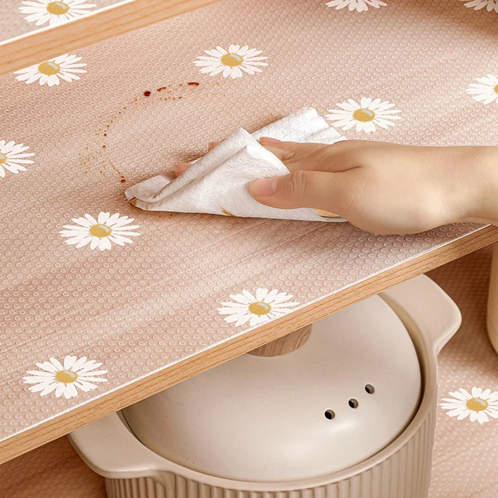 1 Roll, 30x100cm Waterproof Non-Slip Plastic Shelf Liner Roll, Multipurpose Cabinet Drawer Mat Liner for Kitchen, Fridge, Table