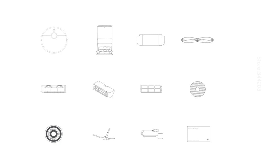 XIAOMI MIJIA OMNI 2 Robot Vacuum Cleaners C102CN Home Robot Vacuum Cleaners and Mop Combo APP Control Self Cleaning Empty Dock