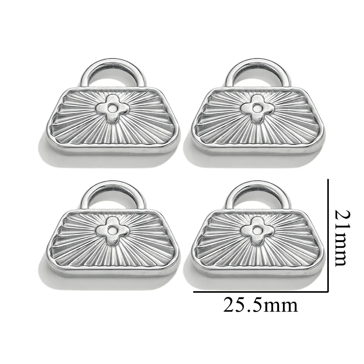 5PCS Stainless Steel Crucifix Bag Lock Pendant Charms Pad Lock Charms Fit DIY Necklace Bracelet Pendants Jewelry Making