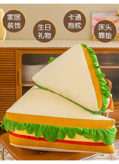 Plush Stuffed Toys Cute and Creative Sandwiches Pillows Toast Bread Children's Sofas Bedside Pillows Large Cloth Dolls Birthday