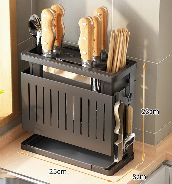Kitchen Utensils Useful Things Knife Holder Kitchen Knives Stand Chef Accessories Home Items Storage Rack Dining