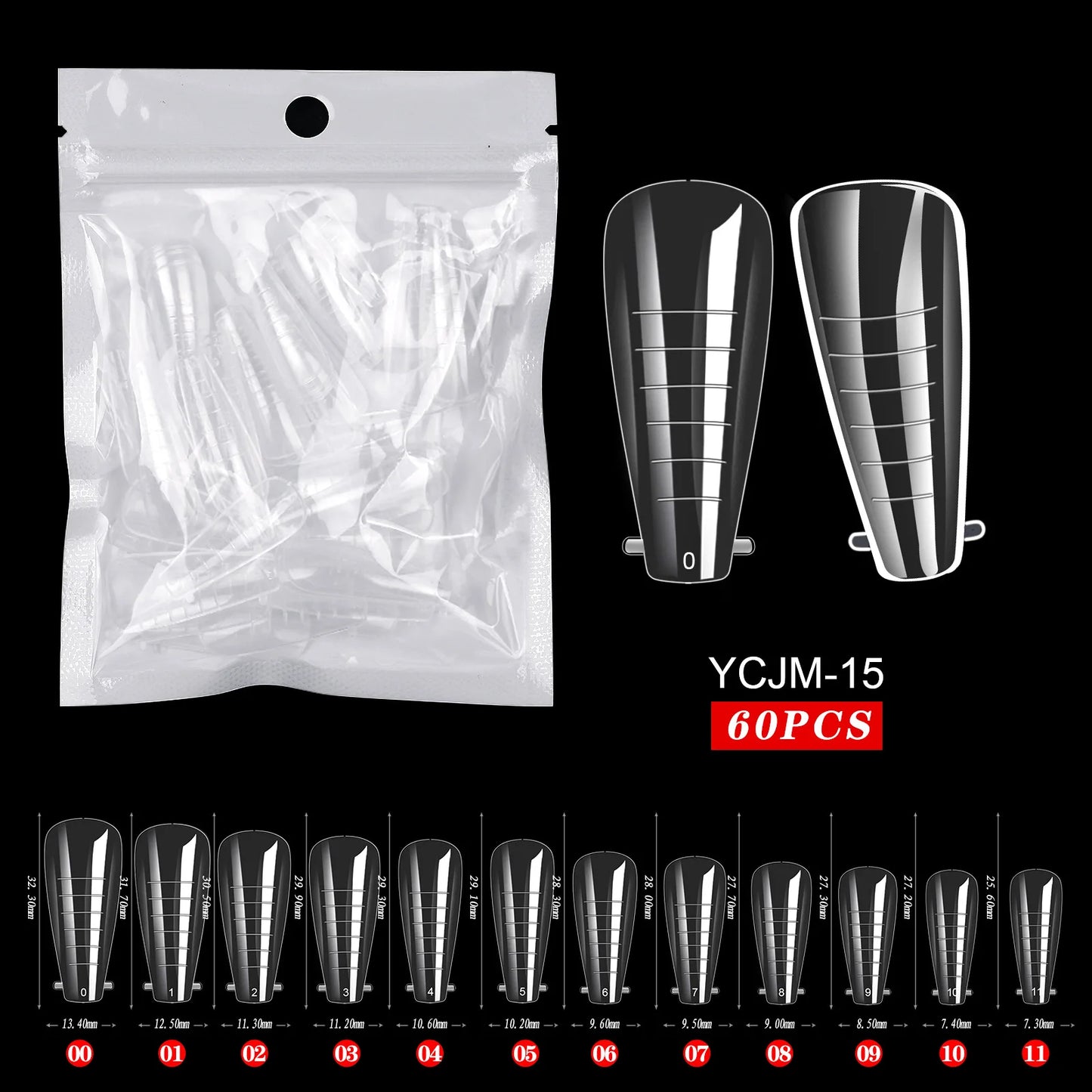 Press On Nails Dual Forms Full Cover False Nails Quick Building Mold Tips Fake Nails Shaping Extend Top Molds Nail Accessories