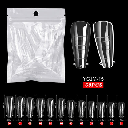 Press On Nails Dual Forms Full Cover False Nails Quick Building Mold Tips Fake Nails Shaping Extend Top Molds Nail Accessories