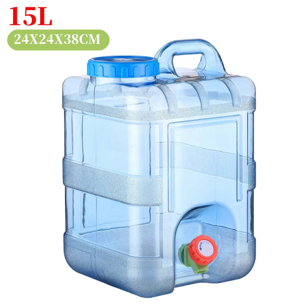 5 L Water Container with Faucet Water Carrier Canister Large Capacity Water Bottle Water Can Bucket Food Grade Water Container