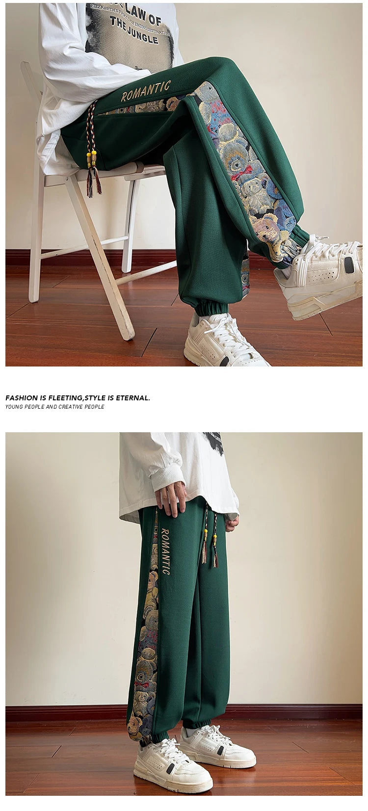 2025 Men Pants Streetwear Sweatpants Joggers Hip Hop Loose Harajuku Trousers