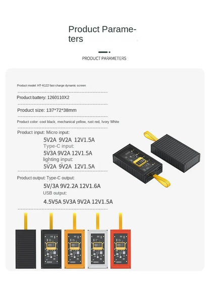 BCAK  Brand discount store 30000mAh 50000mAh 120W Fast Charging Transparent Power Bank 200000mAh Large-capacity Mobile Power