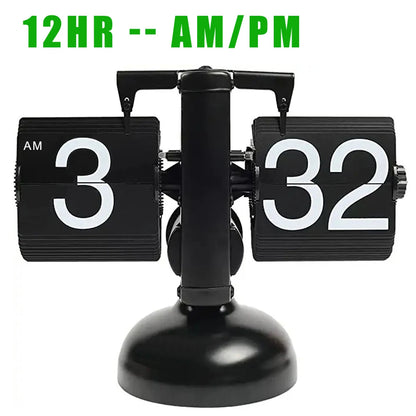 A Flipping Clock with Page Turning Automatically for Modern Home Decoration Full of Sense of Technology Retro Table Clock