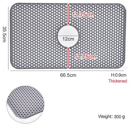 Silicone Sink Mat Sink Protectors for Kitchen Sink, Sink Mat Grid Non-Slip Folding Sink for Bottom of Farmhouse Porcelain Sink