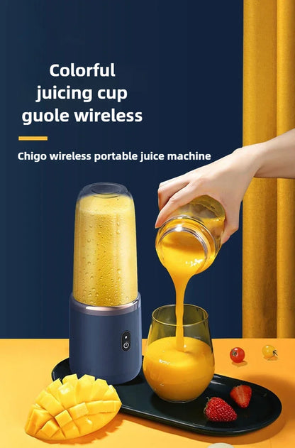 Portable Fruit Juice Blenders Summer Personal Electric Mini Bottle Home USB 6 Blades Juicer Cup Machine For Kitchen