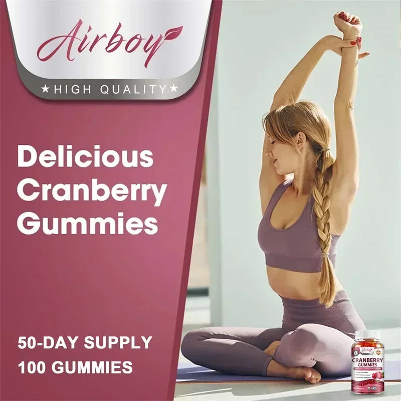Cranberry Gummies - Support Kidney and Urinary Tract Health, Enhance The Immune System, and Promote Metabolism