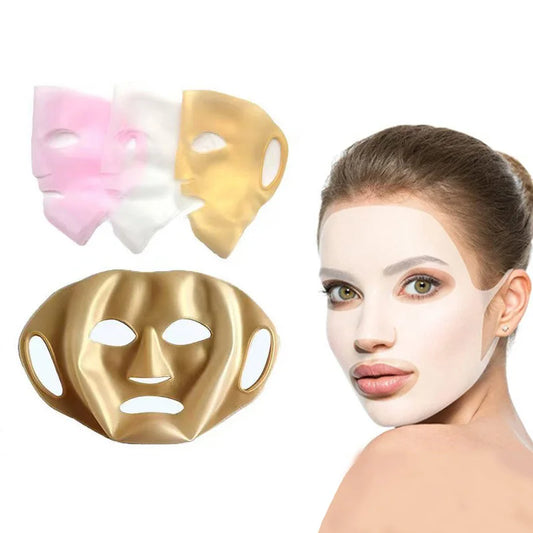 Silicone Mask For Nourishing Skin - Silicone Mask Cover Reusable, 3D Anti-Evaporation Face Sheet Mask Protective Case