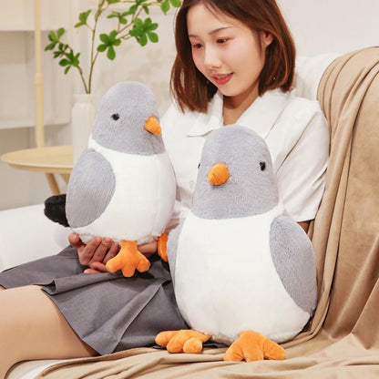 Simulated Round Chubby Pigeon Plush Toys Cartoon Bird Peace Dove Dolls Stuffed Home Decratied Ornaments Gifts for Kids Girls
