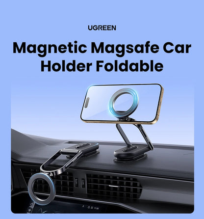 UGREEN Magnetic Car Phone Holder Dashboard 360° Rotatable & Detachable Car Mount For Magsafe iPhone 16 15 Pro Samsumg S25 Xiaomi