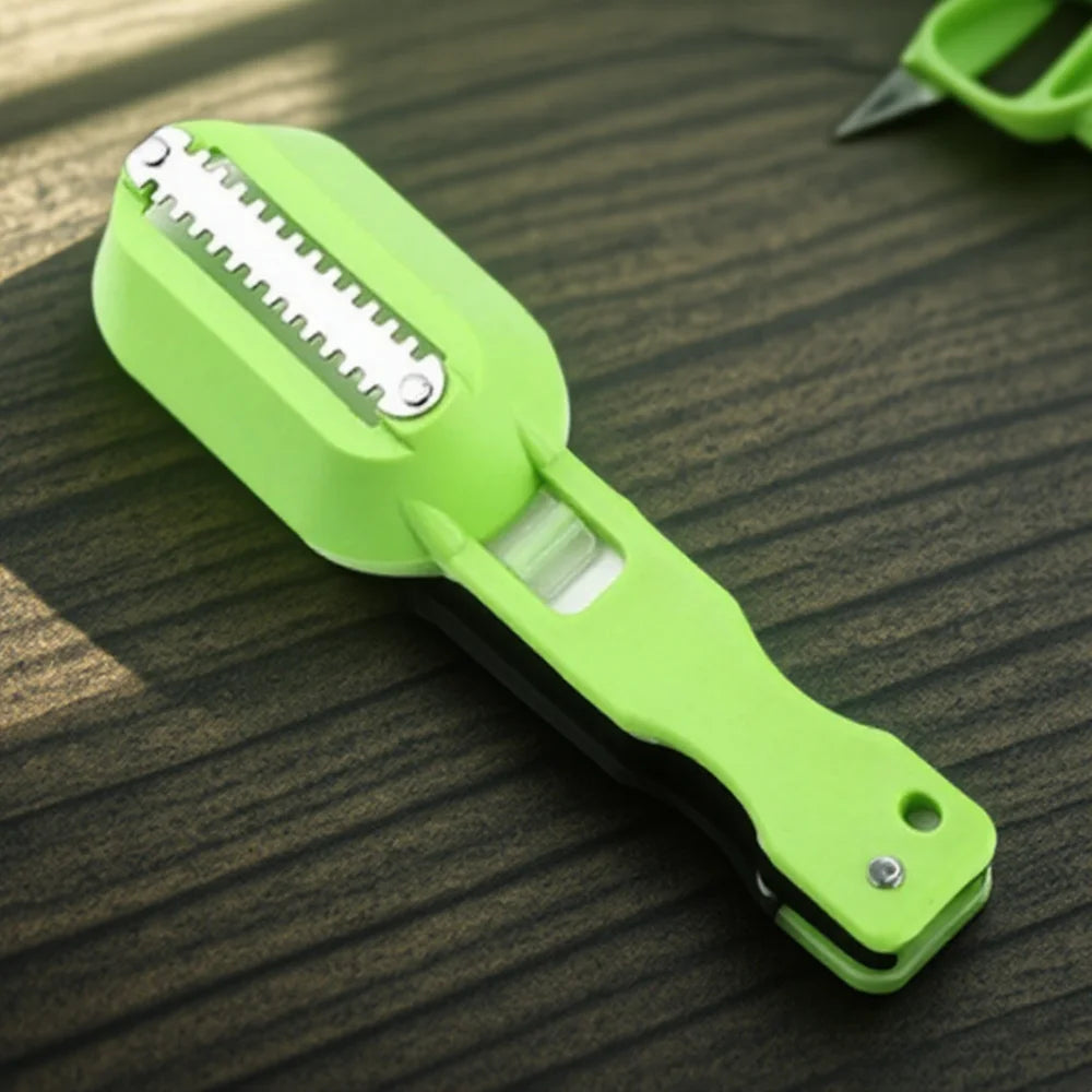 Fish Scale Remover Brush Fishing Scaler Tool Kitchen Cleaning Accessory Fish Skin Scraper Planner Knife for Easy Cooking