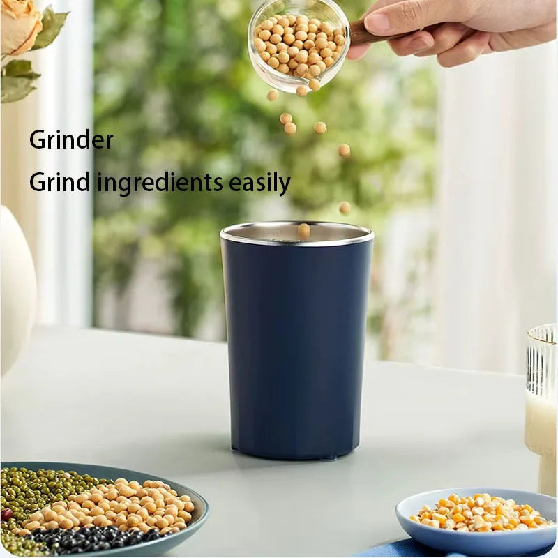 Coffee Bean Grinder Baby Food Maker Electric Kitchen Cereal Chopper New Gift 8 Blade Coffee Grinder Portable Washable Blender