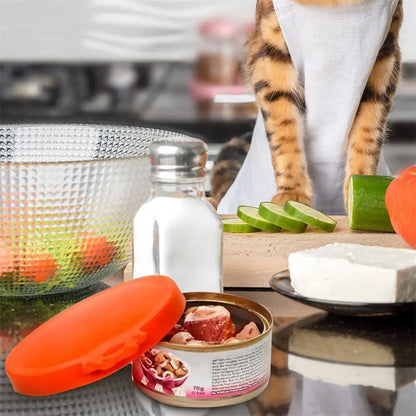 Silicone Canned Lid Sealed Feeders Food Can Lid For Puppy Dog Cat Storage Cap Reusable Cover Lid Health Pet Daily Supplies