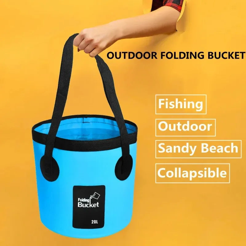 12L/20L Bowl Sink Washing Bag Car Wash Bucket Portable Outdoor Travel Foldable Water Multifunction Folding Portable Bucket Water