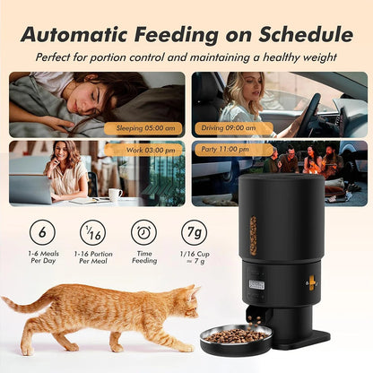 FURPIPI Automatic Pet Feeder 5L Smart Cat Food Kibble Dispenser Wi-Fi App Remote Control Auto Dog Feeder For Cat Pet Accessories