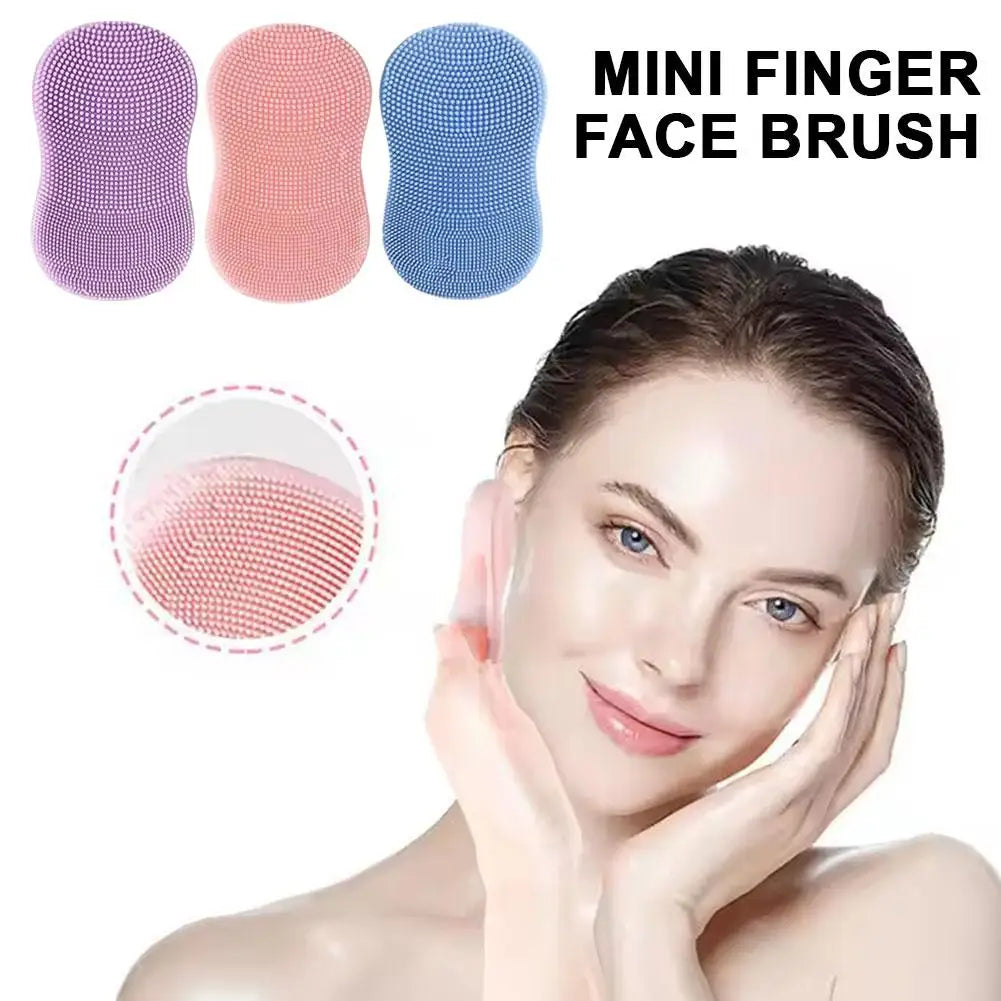 Facial Silicone Facial Cleansing Brush Handheld  Facial Deep Cleansing  Exfoliator Blackhead Pore Cleaner Skin Care TooL
