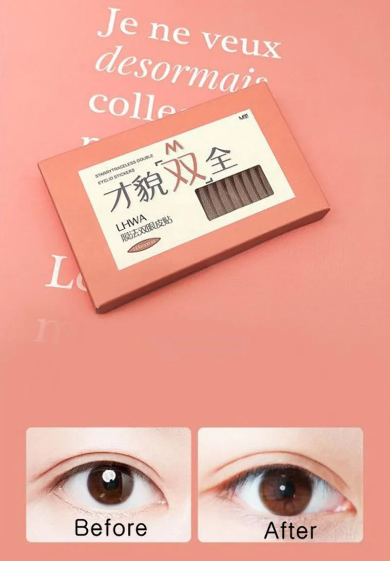 LHWA Invisible Eyelid Stickers Strong Adhesive Double Eyelid  Fold Eye Tape Paste For Big Eyes Makeup Beauty Cosmetic Tool