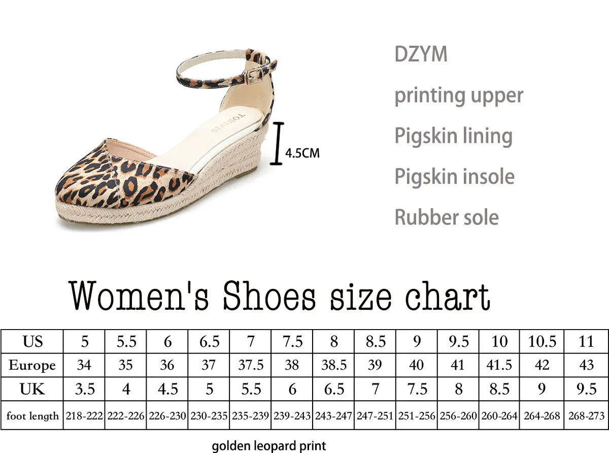 Ladies Casual Wedges Summer New Platform Sandals Fashion High Heels Espadrilles Sandals Roman Buckle Sandals