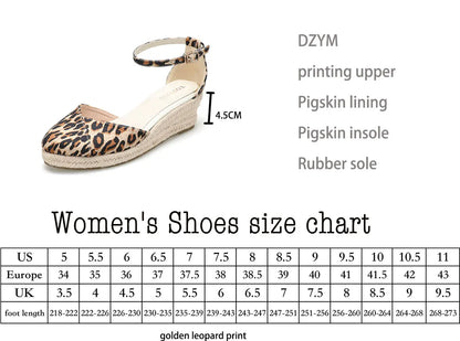 Ladies Casual Wedges Summer New Platform Sandals Fashion High Heels Espadrilles Sandals Roman Buckle Sandals