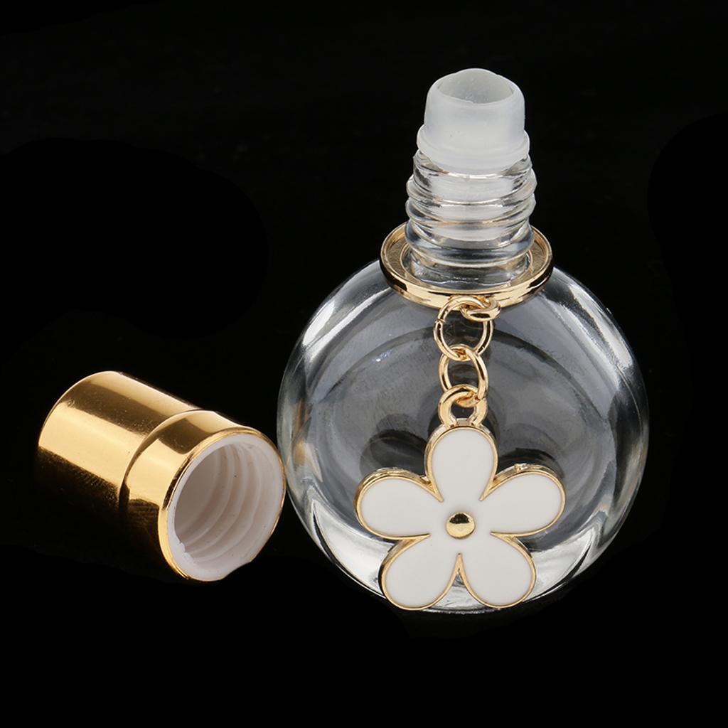 Clear Perfume Roller Bottles Mini Round Deodorants Lip Oils  Containers,Roller Bottle for Essential Oils