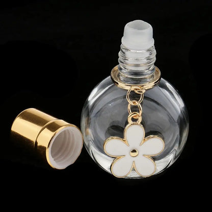Clear Perfume Roller Bottles Mini Round Deodorants Lip Oils  Containers,Roller Bottle for Essential Oils