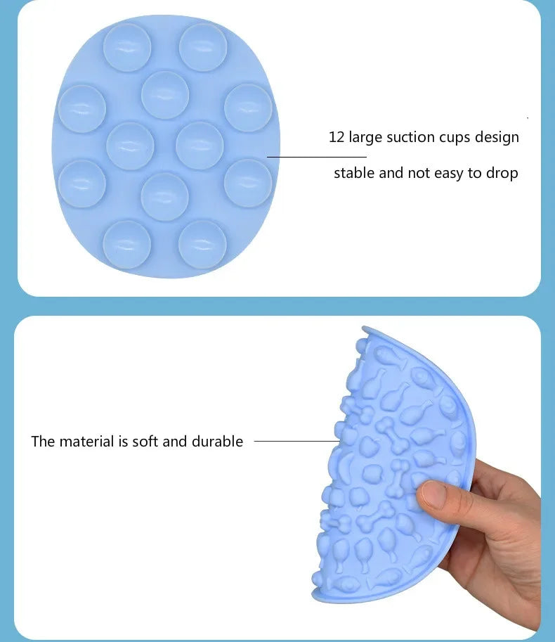 Dog Silicone Lick Mat, Slow Food Plate, Bathing Distraction, Sucker, Food Training Pet Feeder Supplies for Dogs