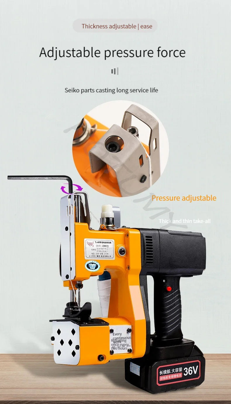 Electric Sewing Machine Portable Automatic Packaging Agriculture Textile Industry Woven Bag  Electric Packaging Machine