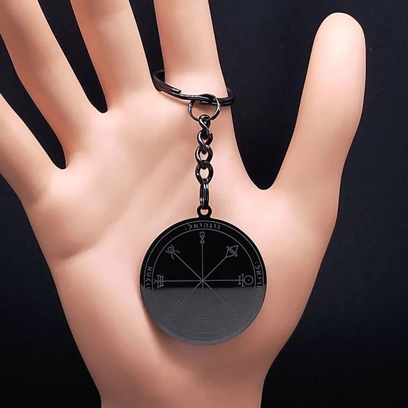 Talisman Protection Luck King Solomon Seal Necklace Stainless Steel Wealth Fortune Wheel Women Men Chain Jewelry salomon N3674