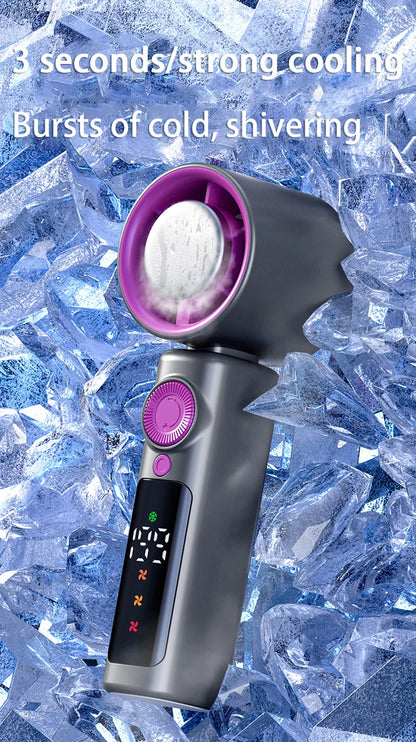 Electric Fan Handheld Fan 199 Gears High Speed Semiconductor Cooling Handheld Fan Mini Portable Folding USB Small Fan